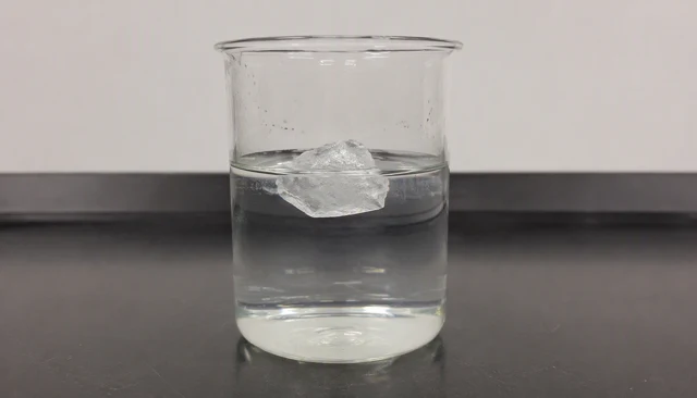 First frame: Ice melting: water level