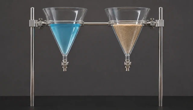 First frame: Sand vs. water discharge